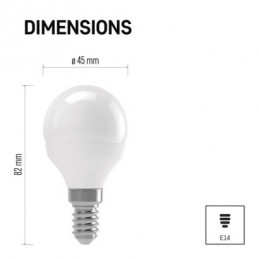 LED CLS MINI GL 4,1W(32W) 350lm E14 NW