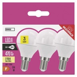 LED CLS MINI GL 5W(40W) 470lm E14 WW 3PC