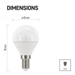 LED CLS MINI GL 5W(40W) 470lm E14 NW 3PC