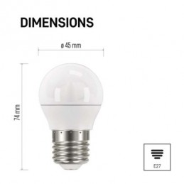 LED CLS MINI GL 5W(40W) 470lm E27 WW