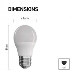 LED CLS MINI GL 7,3W(60W) 806lm E27 WW