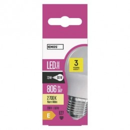 LED CLS MINI GL 7,3W(60W) 806lm E27 WW