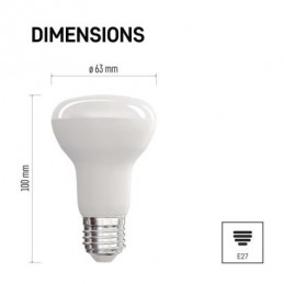 LED CLS R63 8,8W(60W) 806lm E27 WW