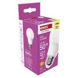 LED CLS A60 5,8W(50W) 645lm E27 WW