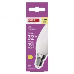 LED CLS CANDLE 2,5W(32W) 350lm E14 WW