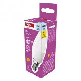 LED CLS CANDLE 4,2W(40W) 470lm E14 CW