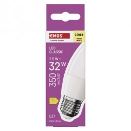 LED CLS CANDLE 2,5W(32W) 350lm E27 WW