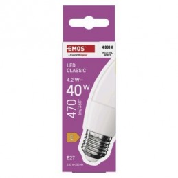 LED CLS CANDLE 4,2W(40W) 470lm E27 NW