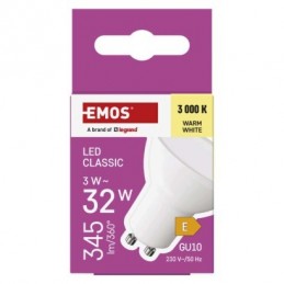 LED CLS MR16 3W(32W) 345lm GU10 WW