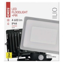 LED REFLEKTOR ILIO 51W 4600LM PIR IP44 NW