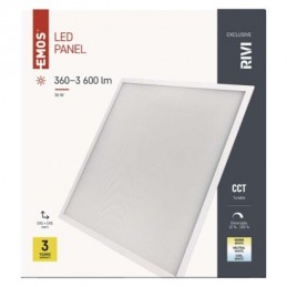 LED SVÍTIDLO RIVI VES. 60x60 36W STM., CCT UGR