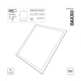 LED PANEL DAXXO 60×60 36W 3600LM IP20 NW