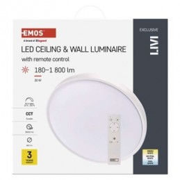 LED SVÍTIDLO LIVI PŘ.K 30W 1800LM STM. CCT+OVLADAČ