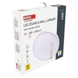 LED SVÍTIDLO LIVI PŘ.K 30W 1800LM STM. CCT+OVLADAČ