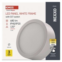 LED SVÍTIDLO NEXXO PŘ.KR 7,6W 680LM IP40 CCT B