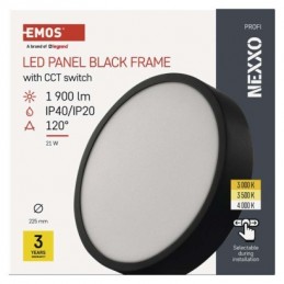 LED SVÍTIDLO NEXXO PŘ.KR 21W 1900LM IP40 CCT Č