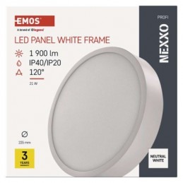 LED PANEL NEXXO PŘ.KR 21W 1900LM IP20 NW B