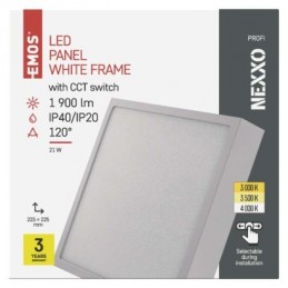 LED SVÍTIDLO NEXXO PŘ.ČTV 21W 1900LM IP40 CCT B