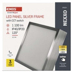 LED SVÍTIDLO NEXXO PŘ.ČTV 12,5W 1100LM IP40 CCT S