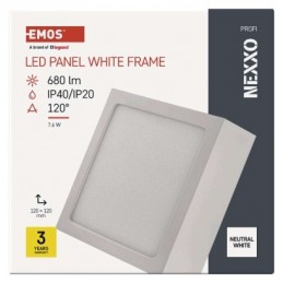 LED PANEL NEXXO PŘ.ČTV 7,6W 680LM IP40 NW B