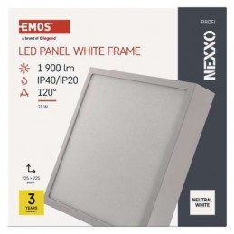 LED PANEL NEXXO PŘ.ČTV 21W 1900LM IP40 NW B