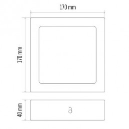 LED SVÍTIDLO PROFI PŘ.ČTV 12,5W 1000LM IP20 WW B