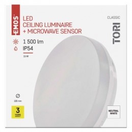 LED SVÍTIDLO TORI MW PŘ.KR 15W 1500LM IP44 NW B