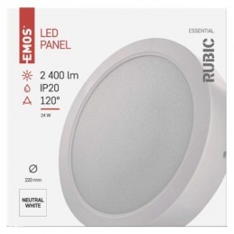 LED SVÍTIDLO RUBIC PŘ.KR 24W 2400LM IP20 NW B