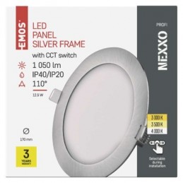 LED SVÍTIDLO NEXXO VES.KR 12,5W 1050LM IP40 CCT S