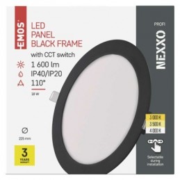 LED SVÍTIDLO NEXXO VES.KR 18W 1600LM IP40 CCT Č