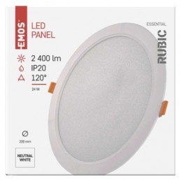 LED SVÍTIDLO RUBIC VES.KR 24W 2400LM IP20 NW B