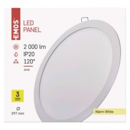 LED SVÍTIDLO PROFI VES.KR 24W 2000LM IP20 WW B