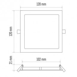 LED SVÍTIDLO PROFI VES.ČT 6W 450LM IP20 WW B