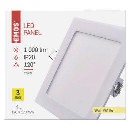 LED SVÍTIDLO PROFI VES.ČT 12,5W 1000LM IP20 WW B