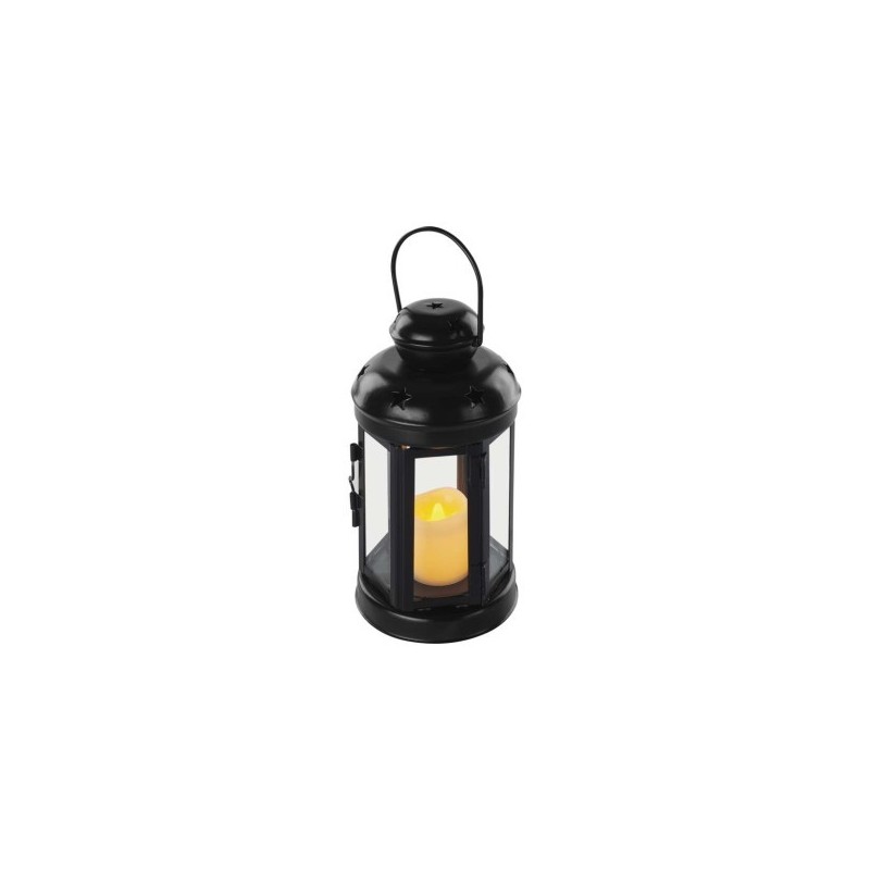 BLACK LANTER 1LED CANDLE VNT