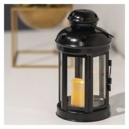 BLACK LANTER 1LED CANDLE VNT