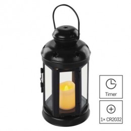 BLACK LANTER 1LED CANDLE VNT