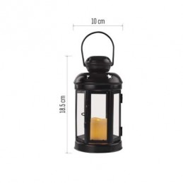 BLACK LANTER 1LED CANDLE VNT