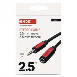 3,5MM ST/M-3,5MM ST/F 2,5M ČERNÁ