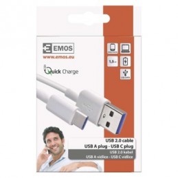 USB 2.0 A/M-C/M 1,5M BÍLÁ