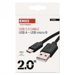 USB 2.0 A/M-MICRO B/M 2M ČERNÁ