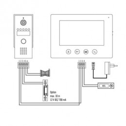 VIDEOTELEFON 7" SADA EM-03M 2 WIRE