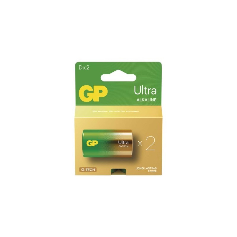 GP alkalická baterie ULTRA D (LR20) 2PP