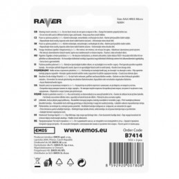 RAVER nab. bat. SOLAR AAA (HR03) 400 mAh, 2 ks