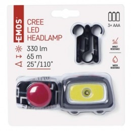 ČELOVKA COB + CREE LED 3× AAA