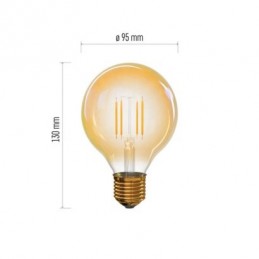 LED VNT G95 4W(40W) 470lm E27 WW+