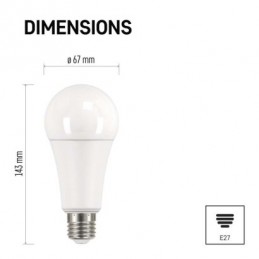 LED CLS A67 17W(120W) 1900lm E27 WW