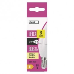 LED CLS CANDLE 7,3W(60W) 806lm E14 WW