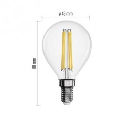 LED FLM MINI GL 3,4W(40W) 470lm E14 WW