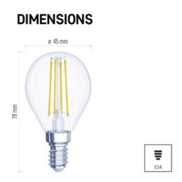 LED FLM MINI GL 6W(60W) 810lm E14 NW